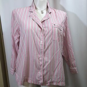 Victoria’s Secret pink striped pajama top